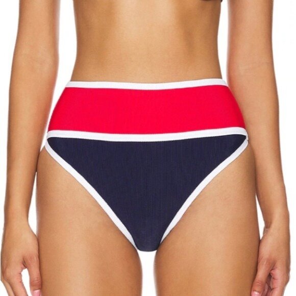 New BEACH RIOT Carlotta Bottom in Americana Colorblock Size XL - Picture 4 of 12